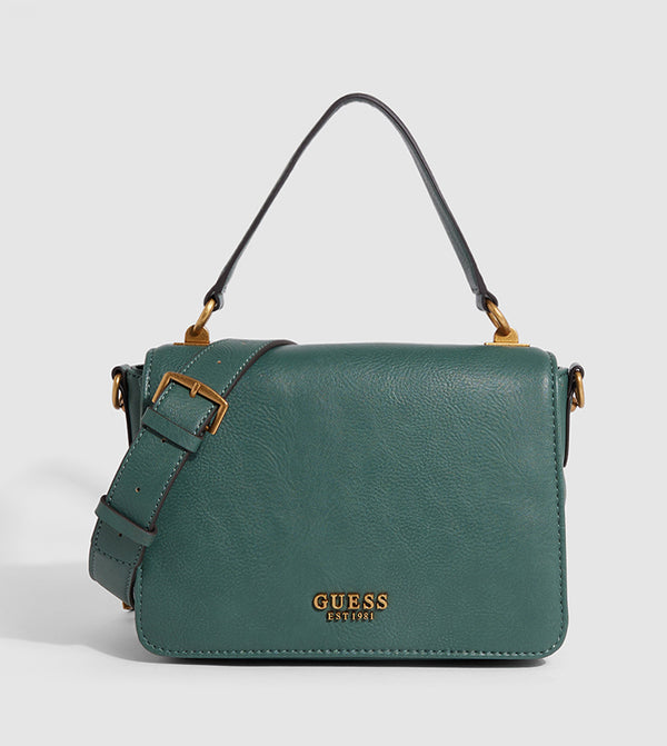 “Emerald Elegance – GUESS Signature Satchel”